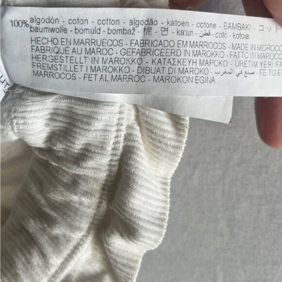 Zara paper bag high waist corduroy slim fit pants Sz 2 /24” - Picture 7 of 11